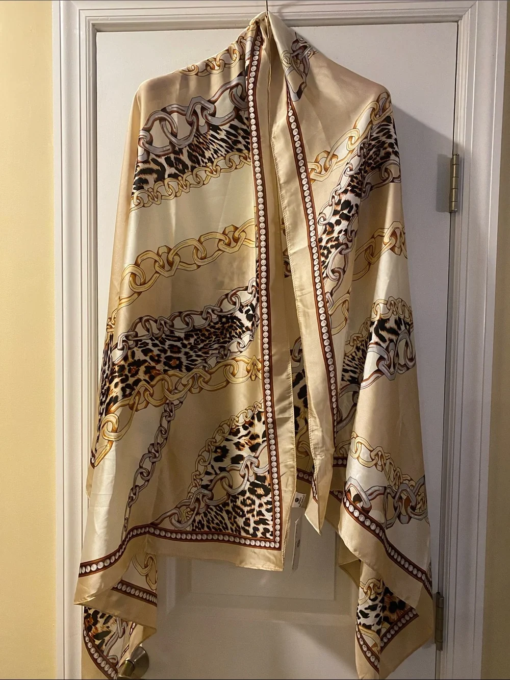 Jessica McClintock Huge Silky Versace Inspired Print Wrap Scarf NWT